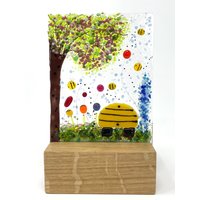 Bienenstock-Teelichthalter Aus Geschmolzenem Glas Kirschblüten-Baum-Dekor Bienenstock-Teelichthalter Aus Geschmolzenem Glas Kirschblüten-Baum-Dekor von GingerCatGlass