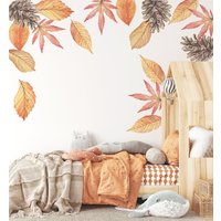 Herbst Blatt Wand Abziehbilder von GingerMonkeyPL