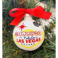 Las Vegas Glas Ornament Personalisiert von GingerspiceStudio