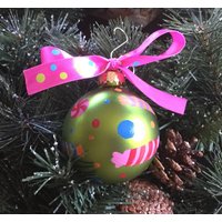 Personalisierte Candy Handgemalte Weihnachtsverzierung Personalisierte Candy Handgemalte Weihnachtsverzierung von GingerspiceStudio