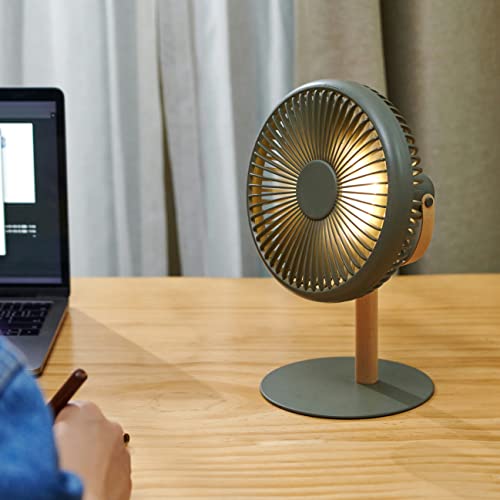 Gingko Beyond Detachable Desk Fan/Light, Remote Control or Button, 3 Cool Wind Speeds, USB-C Charging von Gingko