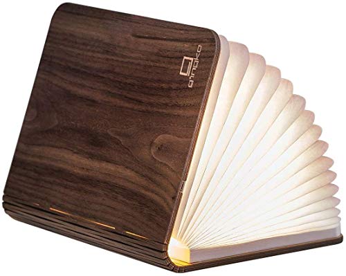 Gingko Mini Naturholz Smart Book Light - Walnuss von Gingko