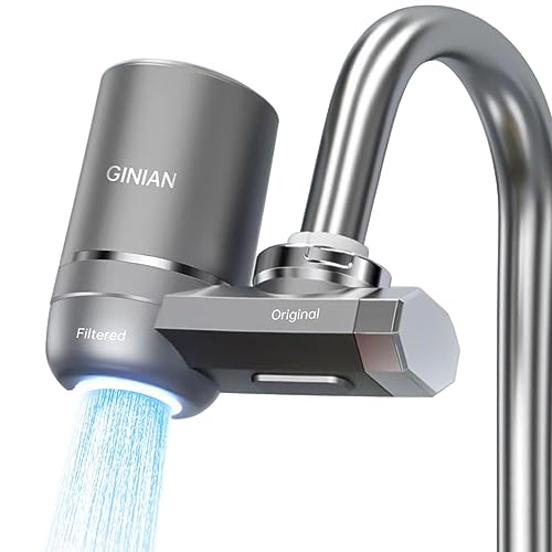 Ginian Wasserfiltersystem Wasserfilter für Spülbecken Wasserhahn Filtersystem Luftreiniger UV Blaulicht Filter Haus Küche Filter Über 60 Substanzen (Maschinen) von Ginian