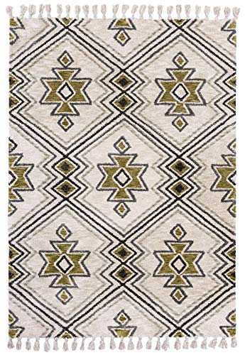 Beni Ourain Berber Teppich in günstig; handarbeit, robust und weich | Größe: 160 x 230 cm; Farbe: Grün Multi | Gino Falcone - Vittoria von Gino Falcone