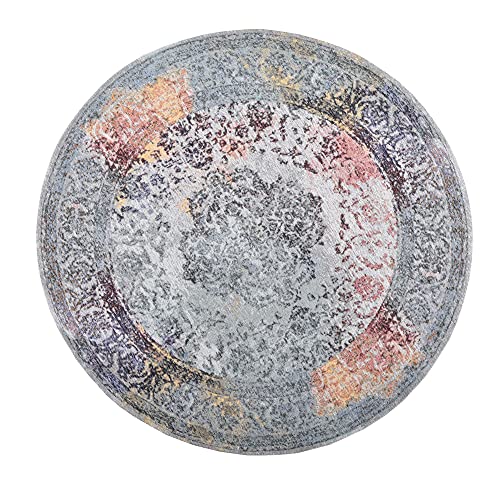 Cosima | Teppich aus 70% Polyester / 30% Baumwolle | maschinell gewebt | Größe:160 cm rund | Farbe: Bunt | Gino Falcone Cosima | Teppich aus 70% Polyester / 30% Baumwolle | maschinell gewebt | Größe:160 cm rund | Farbe: Bunt | Gino Falcone von Gino Falcone