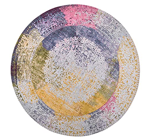 Gino Falcone Cosima | Teppich aus 70% Polyester / 30% Baumwolle | maschinell gewebt | Größe: 100 cm rund | Farbe: Bunt Gino Falcone Cosima | Teppich aus 70% Polyester / 30% Baumwolle | maschinell gewebt | Größe: 100 cm rund | Farbe: Bunt von Gino Falcone