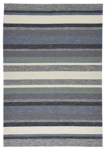 Gino Falcone | Indoor & Outdoor Teppich Rosetta, blau, pflegeleicht, Wohnzimmerteppich, Terrasse & Balkon | 70x140cm Gino Falcone | Indoor & Outdoor Teppich Rosetta, blau, pflegeleicht, Wohnzimmerteppich, Terrasse & Balkon | 70x140cm von Gino Falcone