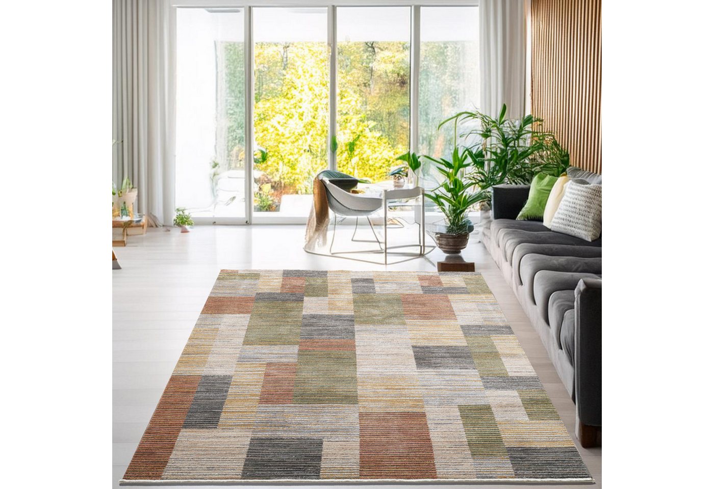 Gino Falcone Teppich Corduletta GF-133, rechteckig, Höhe: 10 mm, Kurzflor, meliert, moderne Cord Struktur, mit Fransen von Gino Falcone