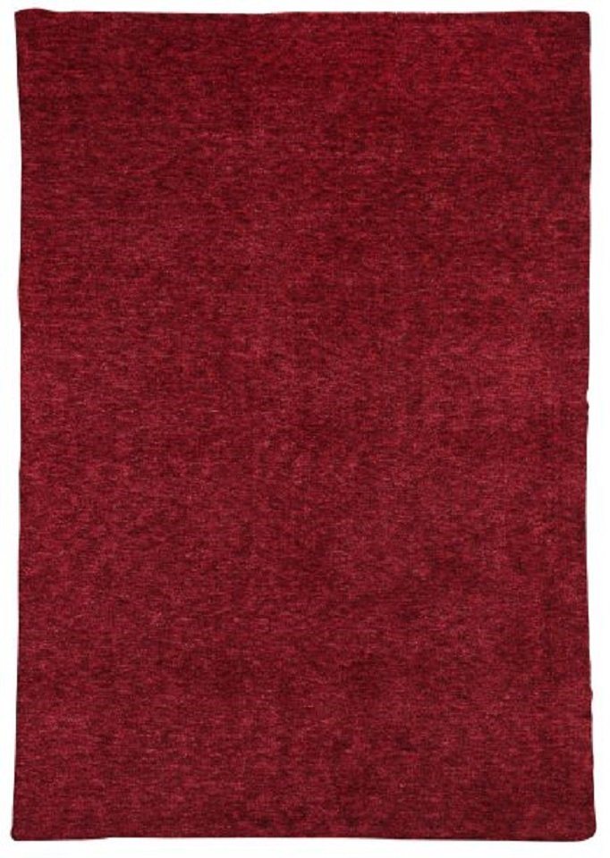 Gino Falcone Teppich Teppich modern Design, uni rot, Rechteckig, Höhe: 25 mm, Handgetuftet von Gino Falcone