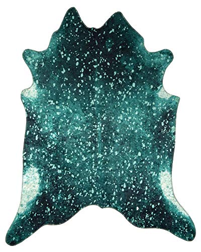 Gino Falcone Veganes Rinderfell | Fellform | Bunt | Größe: 130 x 170 cm; Farbe: Petrol Bionda Gino Falcone Veganes Rinderfell | Fellform | Bunt | Größe: 130 x 170 cm; Farbe: Petrol Bionda von Gino Falcone
