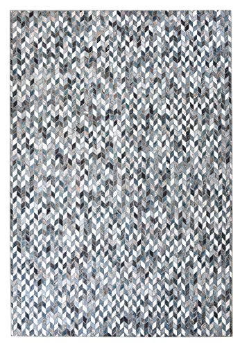 Gino Falcone Veganes Rinderfell | Lederteppich | Designerteppich | Saugrobotter geeignet | 160 x 230 cm; Farbe: Blau Serena Gino Falcone Veganes Rinderfell | Lederteppich | Designerteppich | Saugrobotter geeignet | 160 x 230 cm; Farbe: Blau Serena von Gino Falcone