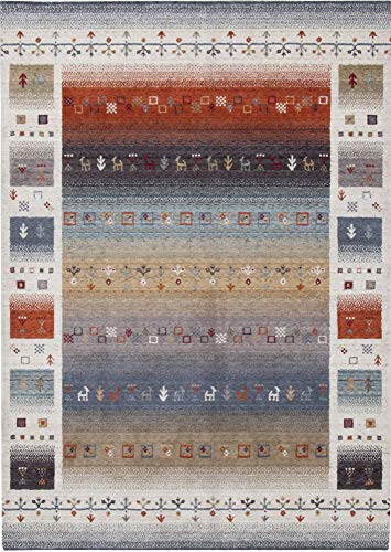 Klassischer Orient Teppich | Gabbeh Style | wie handgeknüpft | super weich und angenehm | 90 x 160 cm; Farbe: Cream Multi | Gino Falcone - FASA Klassischer Orient Teppich | Gabbeh Style | wie handgeknüpft | super weich und angenehm | 90 x 160 cm; Farbe: Cream Multi | Gino Falcone - FASA von Gino Falcone