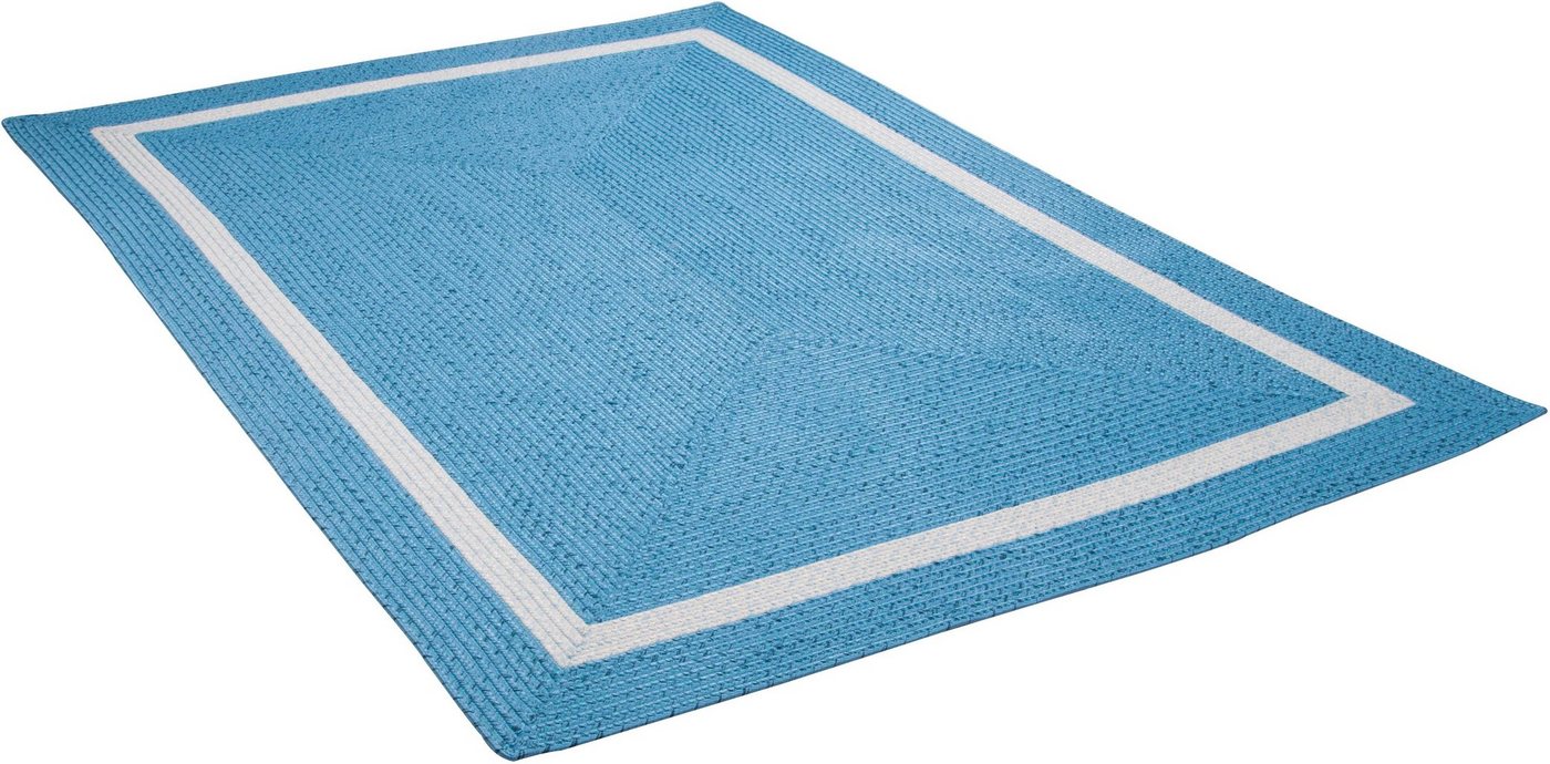 Teppich Benito, Gino Falcone, rechteckig, Höhe: 6 mm, Flachgewebe, Uni Farben, mit Bordüre, In- und Outdoor geeignet von Gino Falcone