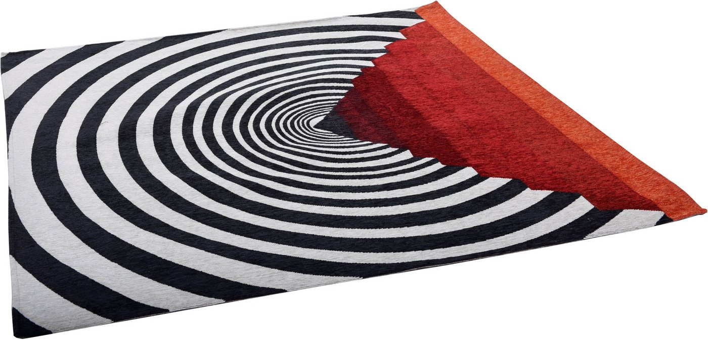 Teppich Cosima-117, Gino Falcone, rechteckig, Höhe: 3 mm, flachgewebt, Jaquard, mit Chenillegarn, modernes geometrisches Design von Gino Falcone