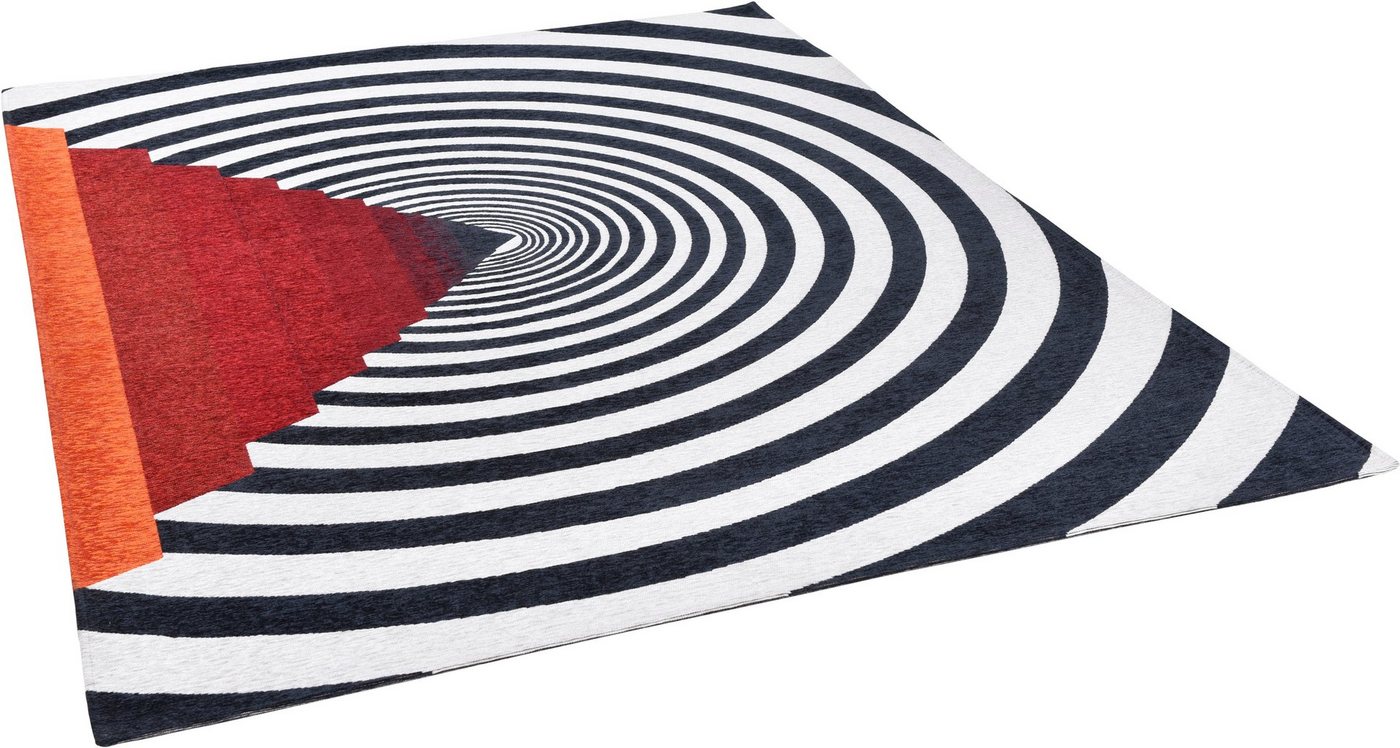 Teppich Cosima-117, Gino Falcone, rechteckig, Höhe: 3 mm, flachgewebt, Jaquard, mit Chenillegarn, modernes geometrisches Design von Gino Falcone