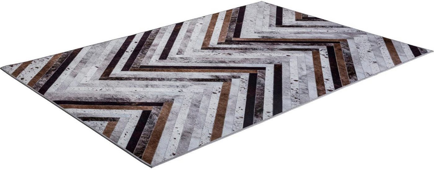 Teppich Serena GF 051, Gino Falcone, rechteckig, Höhe: 7 mm, gedruckte Felloptik, ideal im Wohnzimmer & Schlafzimmer von Gino Falcone