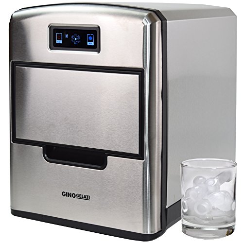 Gino Gelati GG-175W de Luxe Digitaler Edelstahl Eiswürfelbereiter Eiswürfelmaschine Icemaker von Syntrox Germany