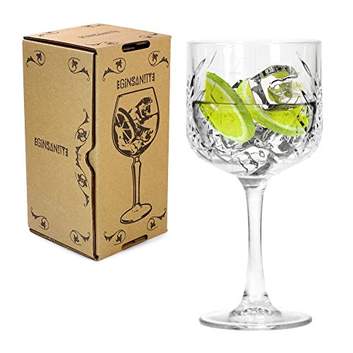 Ginsanity [Roaring 20's groß [585 ml] Copa Glas Gin und Tonic [G&T] Balloon Gläser Für Cocktails und Geschenkbox von Ginsanity