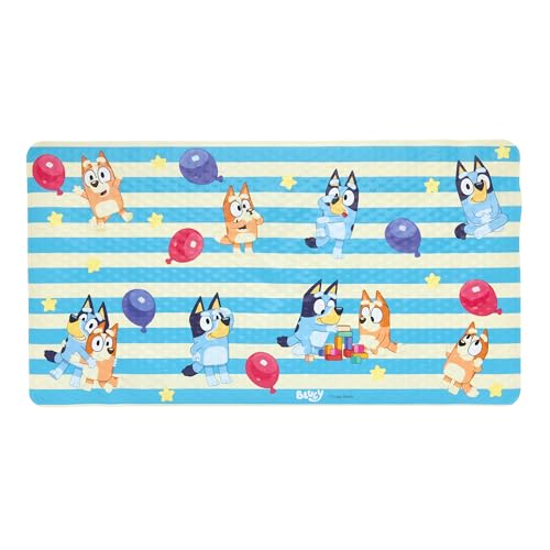 Bluey Badematte für Kinder, Kleinkinder und Babys, 39,9 x 55,9 cm, rutschfest, Badewannenmatte mit Saugnäpfen, maschinenwaschbar, gepolstert zum Schutz, leicht zu reinigen, offizielle Bluey-Figuren Bluey Badematte für Kinder, Kleinkinder und Babys, 39,9 x 55,9 cm, rutschfest, Badewannenmatte mit Saugnäpfen, maschinenwaschbar, gepolstert zum Schutz, leicht zu reinigen, offizielle Bluey-Figuren von Ginsey