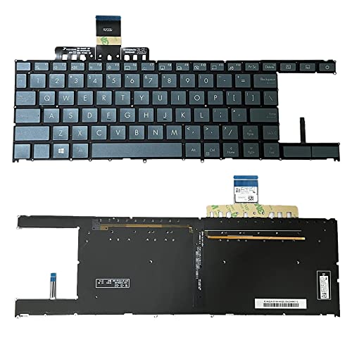 GinTai LaptopTastatur mit Hintergrundbeleuchtung US Ersatz für Asus ZenBook Duo UX481 UX481FA UX481FL UX4100E UX4000 US 0KN1A31US13 0KNB05622US00 9Z.NGQBU.001 NSKW10 0 01 01 01 NSKW. 1001 von Gintai