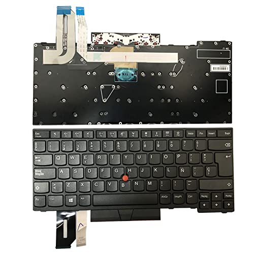 Gintai Spanisch Tastatur Hintergrundbeleuchtung für Lenovo Thinkpad L380 L390 E480 L480 T480S E485 E490 L490 T490 E495 T495 01YP530 01YP290 01YP370 01YP450 TEC69 SN20P33200 SN20P33360 Keyboard Backlit von Gintai