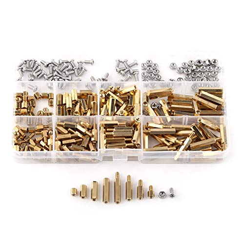 Ginyia Messing M2 Sechskant PCB Abstandshalter Säule Weiblich Männlich Abstandsschraube Mutter Sortiment Kit Motherboard Abstandshalter Typ C von ZOUXO