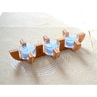 Bambus Halbmond Dreibettzimmer Teelichthalter, Umweltfreundliche Wohnkultur Bambus Halbmond Dreibettzimmer Teelichthalter, Umweltfreundliche Wohnkultur von GioGioDesign