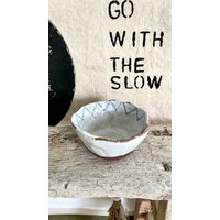 Schüssel Aus Keramik Handgefertigt in Weiß Mit Blauer Malerei Keramikmalerei Bowl Gioia Ceramica Geschirr Handgemacht Geschenk Keramikschale von GioiaCeramicaDesign
