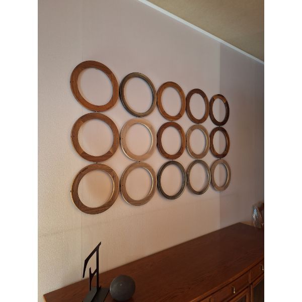 Dekorative Holzringe aus Massivholz und Bosio-Nuss, Giorgetti von Giorgetti