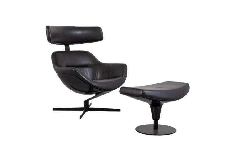 Giorgetti Cocktailsessel Ruhesessel Auckland Mit Hocker Auckland Leder 13X606 von Giorgetti