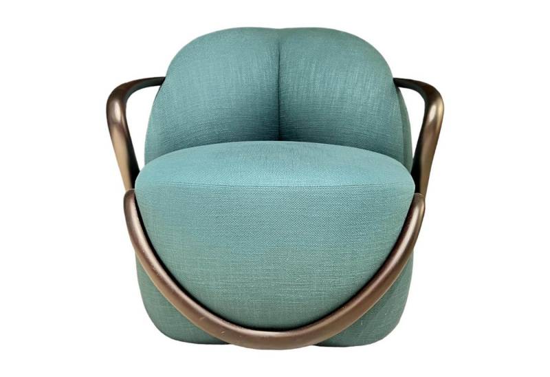 Giorgetti Relaxsessel Sessel Hug Stoff F Canard 5105 Blau Grün von Giorgetti