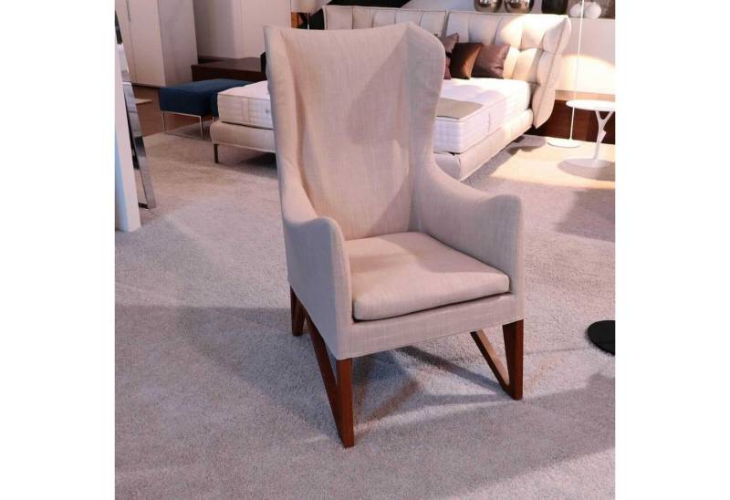 Giorgetti Relaxsessel Sessel Mobius High Bezug Stoff Beige Gestell Eiche Dunkel von Giorgetti