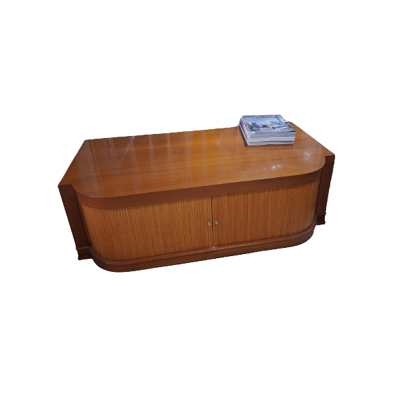 Niedriges Sideboard Leon aus hochglänzendem Kirschholz, Giorgetti von Giorgetti