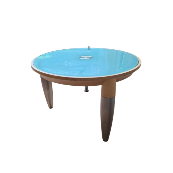 Roi Couchtisch mit drehbarer Glasplatte von Chi Wing Lo, Giorgetti Roi Couchtisch mit drehbarer Glasplatte von Chi Wing Lo, Giorgetti von Giorgetti