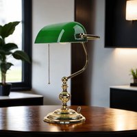 Banker Tischlampe Gold 24K aus Echt-Messing Banker Tischlampe Gold 24K aus Echt-Messing von Ghidini Giovanni Battista