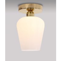 Deckenleuchte Messing Glas Vintage Wohnzimmer von Giovanni Battista