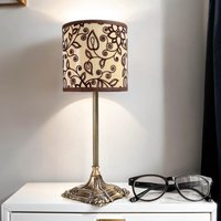 Florale Tischleuchte Nachttischlampe Weiß von Ghidini Giovanni Battista