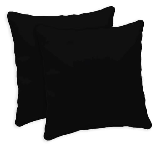 Giovanni Dolcinotti | Set mit 2 Kissenbezügen für Sofa, 50 x 50 cm, dekorative Kissenbezüge – 100% Baumwolle mit Seideneffekt – Kissenbezüge mit verstecktem Reißverschluss – Schwarz – Modell Atlanta Giovanni Dolcinotti | Set mit 2 Kissenbezügen für Sofa, 50 x 50 cm, dekorative Kissenbezüge – 100% Baumwolle mit Seideneffekt – Kissenbezüge mit verstecktem Reißverschluss – Schwarz – Modell Atlanta von Giovanni Dolcinotti