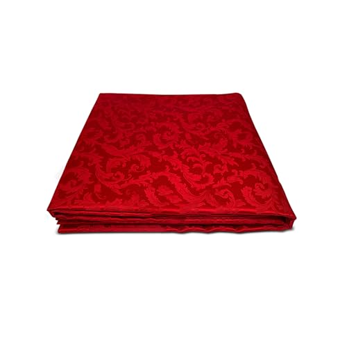 Giovanni Dolcinotti | Rechteckige Weihnachtstischdecke 140 x 280 cm Jacquard Damast - 12 Plätze - 100% Made in Italy - Farbe Rot von Giovanni Dolcinotti MADE IN ITALY