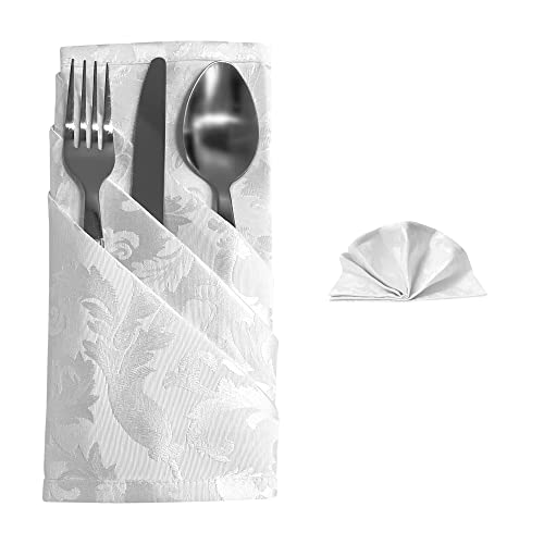 GDN |Servietten-Set 6-teilig Weihnachten weiß Jacquard 45 x 45 cm - 100% Made in Italy von Giovanni Dolcinotti