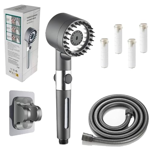 Adlox Vitashower 2.0, Vitashower Duschkopf, Glänzendes Haar & Echtes Wohlgefühl, Adlox Duschkopf, Vita Shower Duschkopf Adlox (Grau) von Gipfelfreund