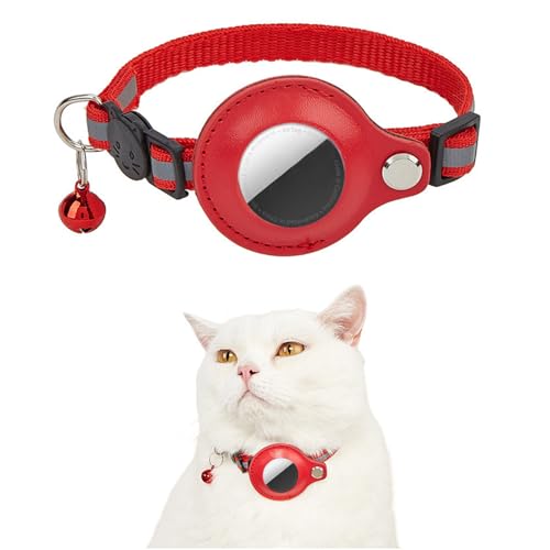 Lopotitchat GPS-Halsband für Katzen, Anti-Würgehalsband mit und Glocke, für alle Größen von Katzen (kein Ortungsgerät im Lieferumfang enthalten) von Gipfelfreund