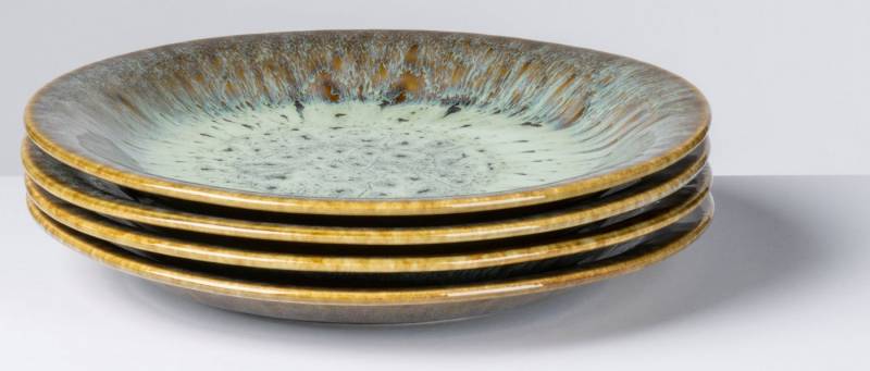 Gipfelstück Dessertteller Flussufer, (4 St), Reaktivglasur, außergewöhnlicher, visueller Farbverlauf, Ø 22 cm von Gipfelstück