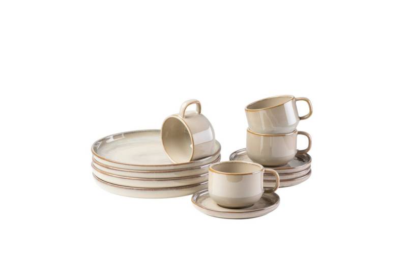 Gipfelstück Kaffeeservice Nebelwald (12-tlg), 4 Personen, Steinzeug von Gipfelstück