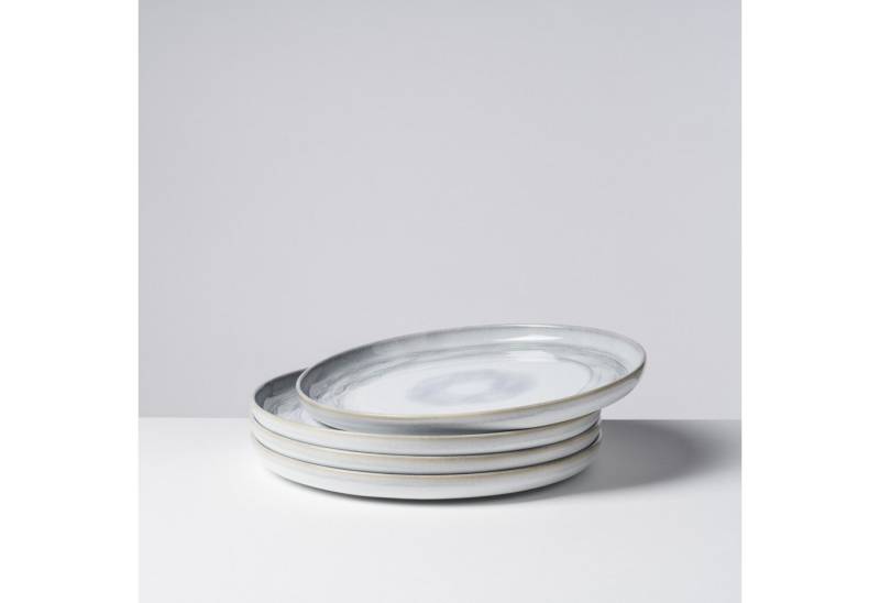 Gipfelstück Teller-Set TIEFER SEE (4-tlg), 4 Personen, Steinzeug von Gipfelstück