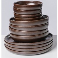 gipfelstück Tafelservice "Geschirr-Set, Service Glockenklang" Scandi-Style, jedes Stück ein Unikat, 12 Teile, für 4 Personen von Gipfelstück