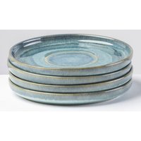 gipfelstück Untertasse "Tiefer See", (Set, 4 St.), Scandi-Style, glänzende Reaktivglasur, jedes Stück ein Unikat von Gipfelstück