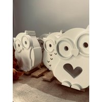 Deko Eulen Aus Beton Gegossen | Handgemacht Ideal Für Led-Ballonlichter Geschenkidee Skandi Stil Diy Als Leuchtkörper Deko Eulen Aus Beton Gegossen | Handgemacht Ideal Für Led-Ballonlichter Geschenkidee Skandi Stil Diy Als Leuchtkörper von GipsGlueckDIY