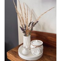 Dekoteller/ Tablett/ Dekoset Mit Vasen Und Aufbewahrungsdose Dekoteller/ Tablett/ Dekoset Mit Vasen Und Aufbewahrungsdose von GipsWerkstatt