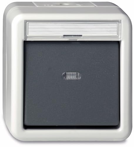 Gira 015630 Wipptaster Wechsler Serienschalter WG AP grau von GIRA
